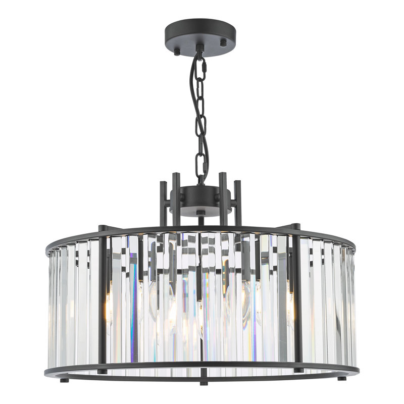 Azaia 5 - Light Satin Black Drum Pendant