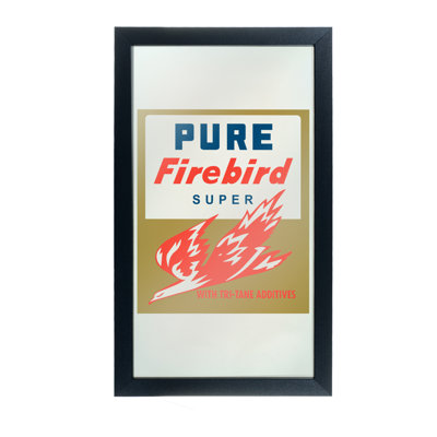 Pure Oil Firebird Wood Wall Mirror
