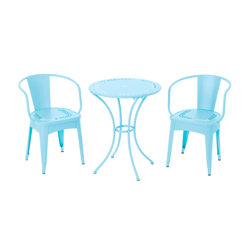 LOURDES 3 PC KD METAL SET - Matte Light blue