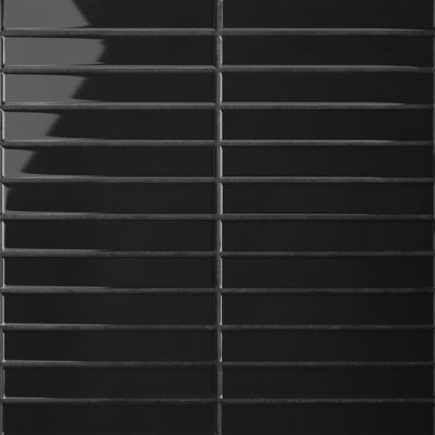 Le Cafe 1 in. x 6 in. Grid Glossy Porcelain Tile