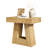 Modern 2-Tier Nightstand With Trapezoid Base, Wood-Grain Finish Bedside Table-322280922