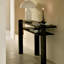 Console noire en bois massif
