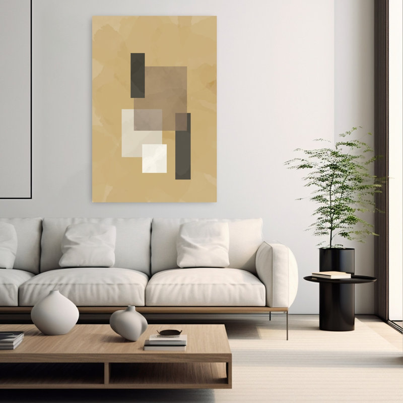 Geometry Art Earth Colors No 1 by Sannel Larson - Wrapped Canvas Print, 152.4 cm H x 101.6 cm W
