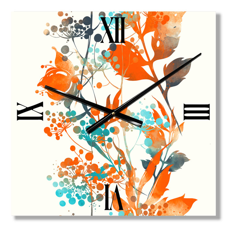 Horloge murale Wildflowers III, Petit