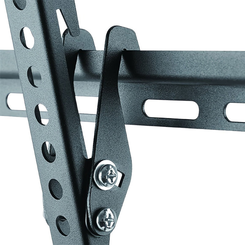 Low-Profile Black Steel Tilting TV Wall Mount for 37"-70" Flat Panels