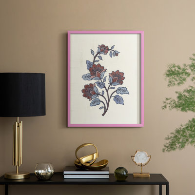 Reproduction encadrée à la main Blooms II - bois massif