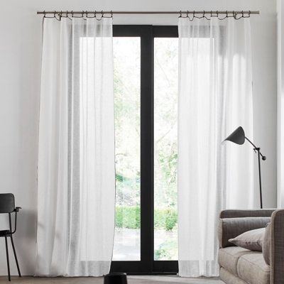 Linen Sheer Single Curtain Panel