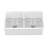 32"X19"X10" Undermount Double Bowl Kitchen Sink - White Fireclay Porcelain Rectangular Deep Basin | Gift Idea