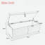 Banc moderne avec repose-pieds rembourré avec compartiment de rangement dissimulé, plateau rabattable et base en bois naturel-1635452050-1635452057