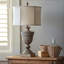 Resin Table Lamp With Linen Shade