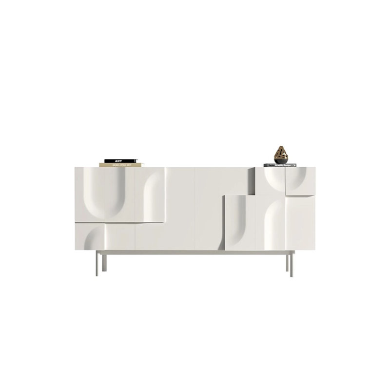 Simple Cream Style Accent Cabinet Accent Cabinet, 35.46" H x 62.99" W x 15.75" D
