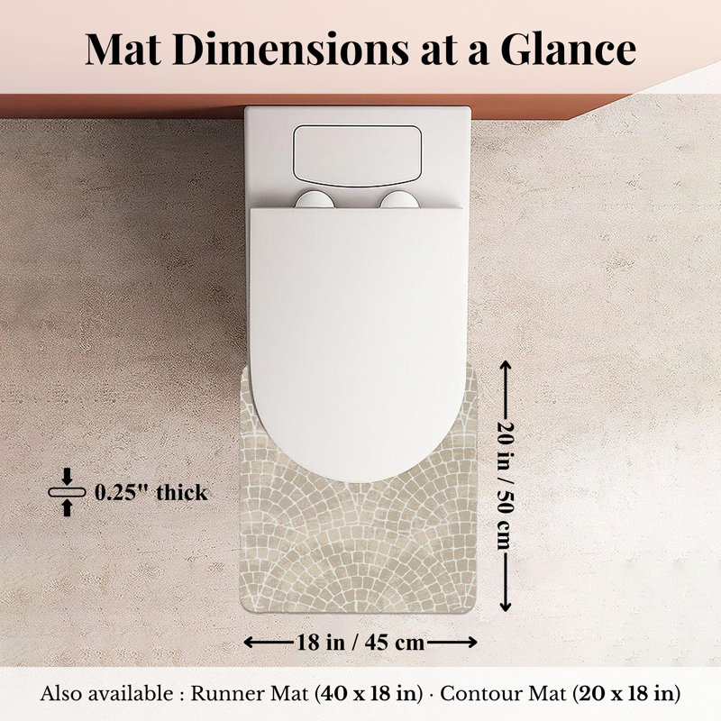 Tapis décoratif pour salle de bain 20x18 - Tapis ultra-absorbant à séchage rapide avec envers en caoutchouc antidérapant