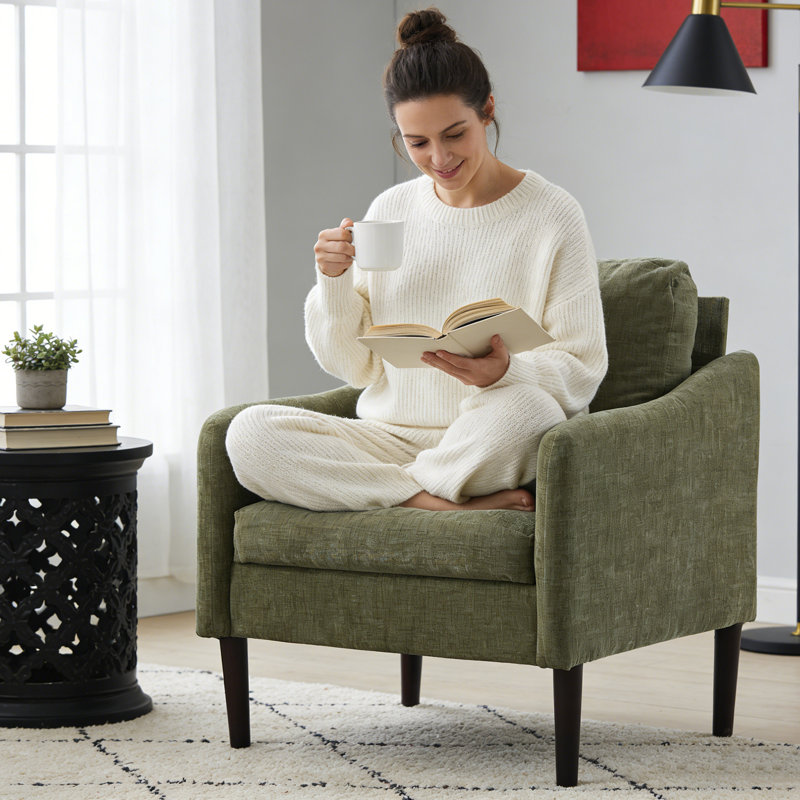  Fauteuil incurvé Cloud-Inspired, Vert