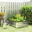 Lit de jardin surélevé galvanisé avec treillis, fond ouvert, argent-1984878114-1984878117