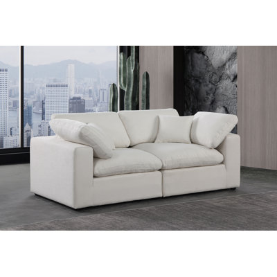 Iwana 80" Linen Textured Sofa Modular Sofa