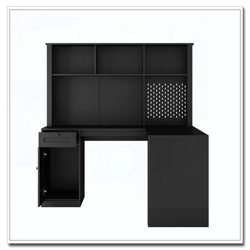 Bureau en L, Noir 1