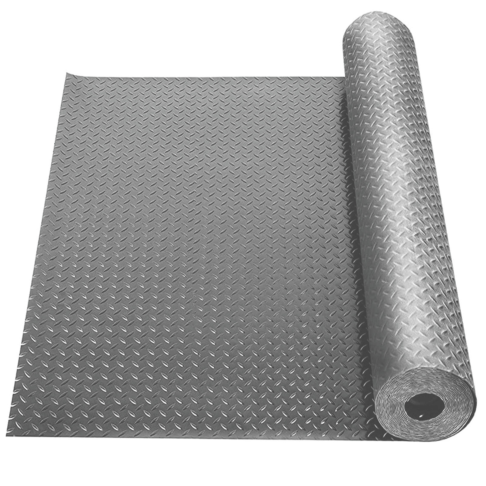 Garage Floor Mats 2.5mm Thickness Garage Flooring Rug PVC Diamond Plate Mat  Roll