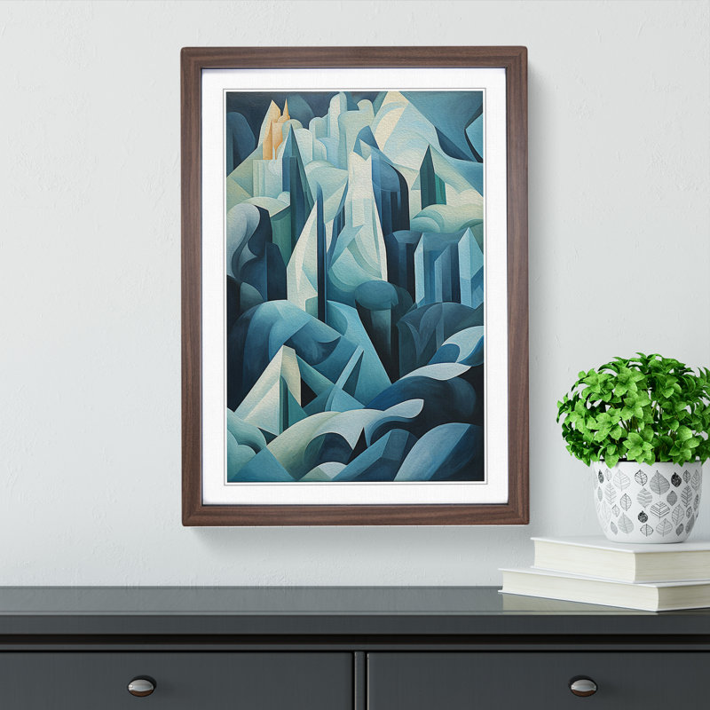 Glacier Dadaism No.2 - Framed Print, Walnut, 34cm H x 25cm W x 2cm D