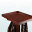 Ensemble de table et chaises de jardin Turner en bois massif brun foncé, 4 pièces, avec roulettes, 47,9 cm (L) x 36,5 cm (P)-1423881984