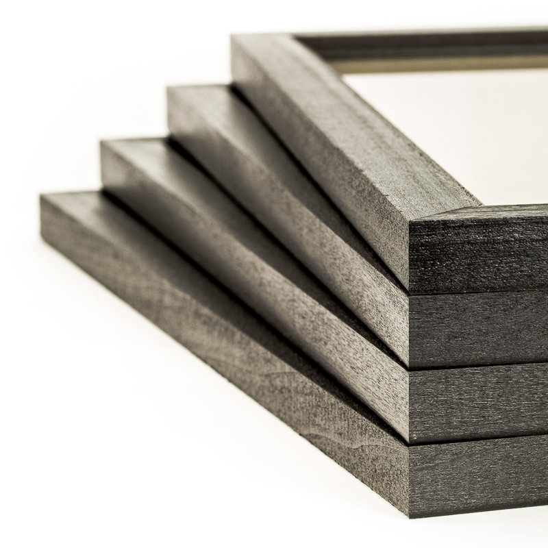 Delasha Ebony Solid Wood Matte Picture Frame - Set of 4, 11" W x 14" H