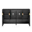 Buffet de rangement multifonctionnel 55,1 po avec 4 portes, tablette ouverte et 2 tablettes réglables à 2 niveaux, armoire moderne pour divers décors