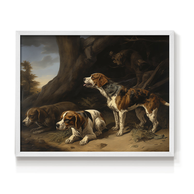 Faune, série XCV, reproduction encadrée, H 11 po x l 14 po, Blanc