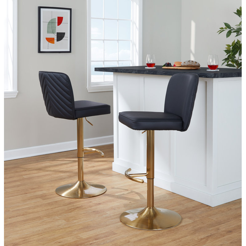 Tabouret de bar réglable Henry - ensemble de 2, Or