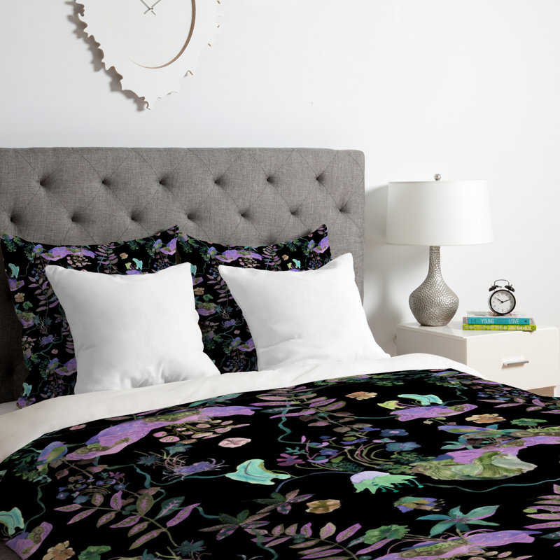 Rachelle Roberts Polyester Floral Duvet Cover, Twin/Twin XL Duvet Cover + 1 Standard Sham