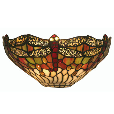 Dragon Fly Glass Half Moon