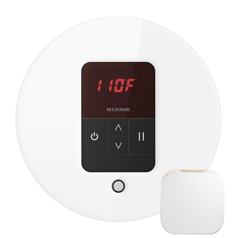 Thermostat rond itempo, Blanc