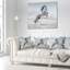 Cheval blanc au galop - coussin imprimé animal-29516345-29516349