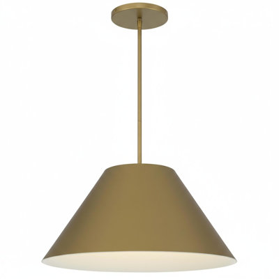 22-inch diameter integrated LED brass pendant light