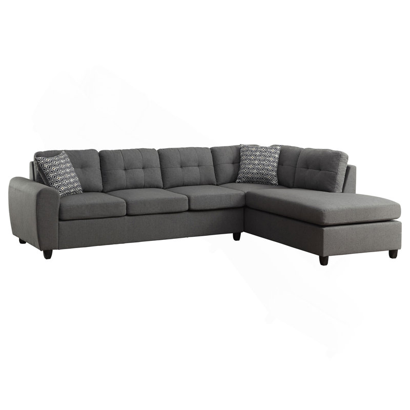Canapé modulaire avec repose-pieds 2 pièces Balta Grey, 4