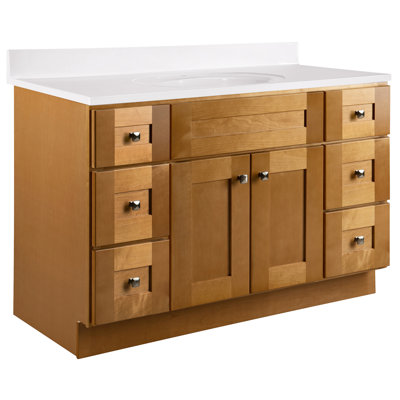 Brookings 49 Inch Bathroom Vanity with Top, Fully Assembled