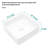 15.69"X15.69" White Ceramic Square Vessel Bathroom Sink