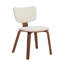 Chaise de salle à manger rembourrée de style moderne du milieu du siècle avec pieds en bois pour salle à manger ou salon (ensemble de 4)-582628129