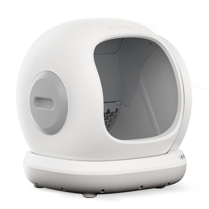 Litière pour chat 75L automatique très grande autonettoyante avec tapis et doublure pour chats multiples, contrôle des applications / élimination des odeurs / protection de la sécurité