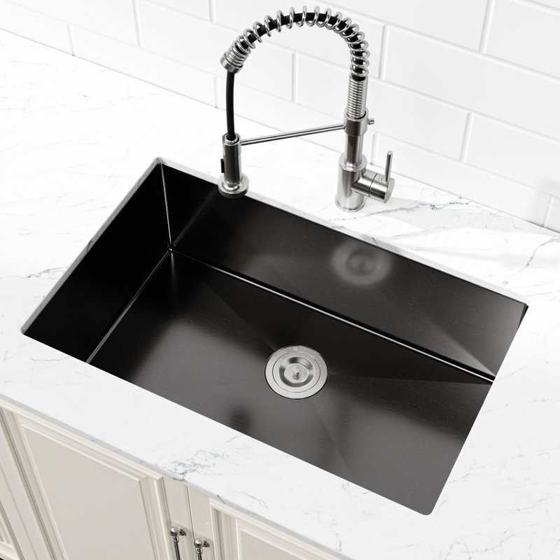 304 Stainless Steel Handmade Kitchen Sink 30" X 19" -Undermount Workstation For Optimal Functionality Multifunctional Modern Single Bowl