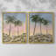 Impression encadrée Sunrise Palms I-Premium - prête à être accrochée - aucun clou requis - aucun clou requis-347019205-347019204