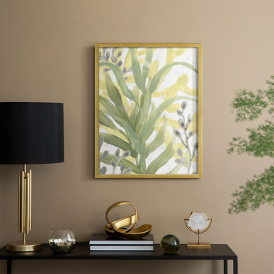 Sea Grass Fresco IV, reproduction encadrée - bois massif