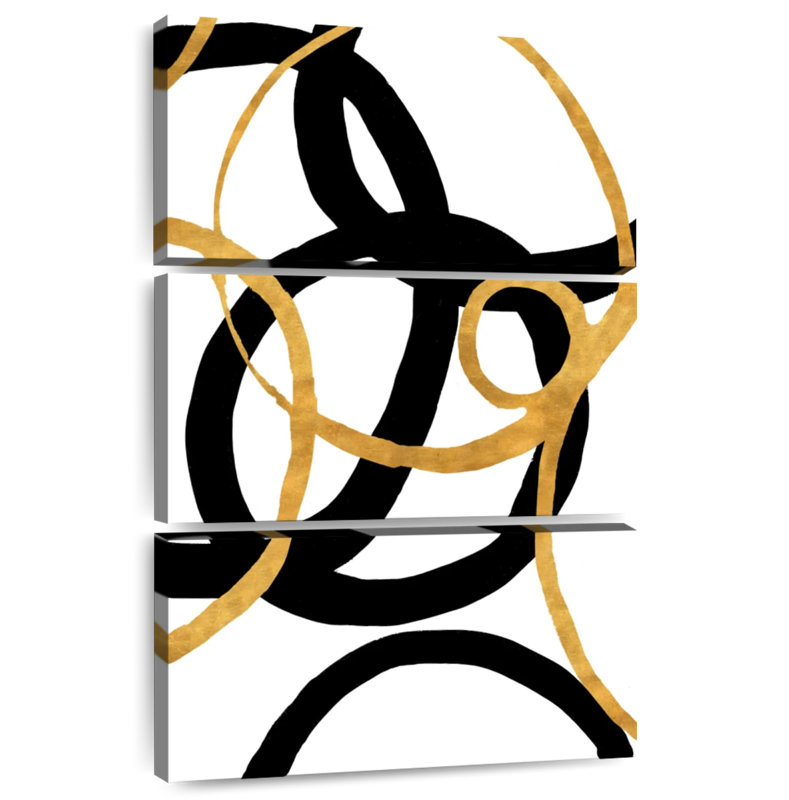 Avery Black And Gold Stroke II, 38" H x 24" W