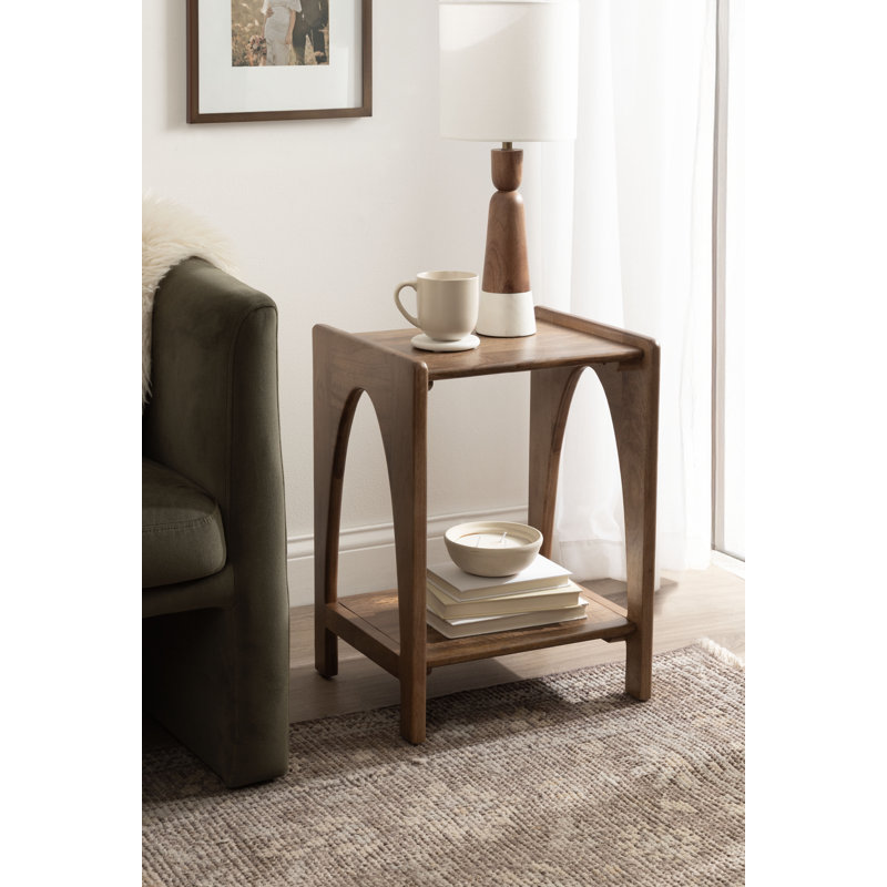 Table d'appoint Aarstad, Dark Brown Wood/Brown