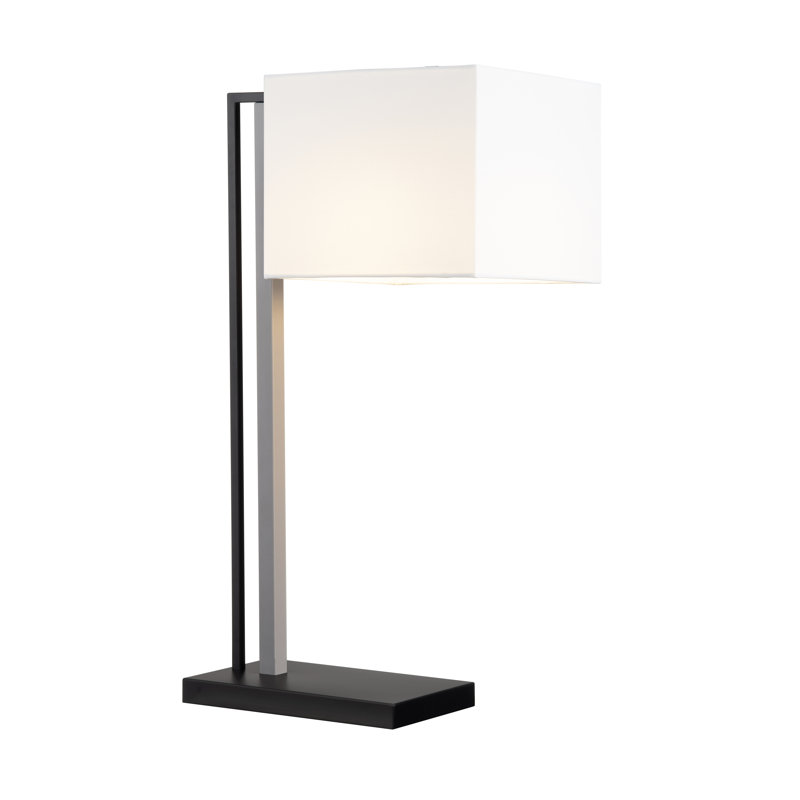29"H Metal Table Lamp With Linen Shade