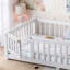 Lit simple pour enfants avec garde-corps et porte, lit bas Montessori, blanc-129677719-129677718