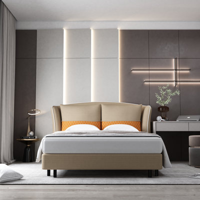 Anchise Upholstered Twill Bed