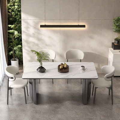 Simple family light luxury rectangular table set