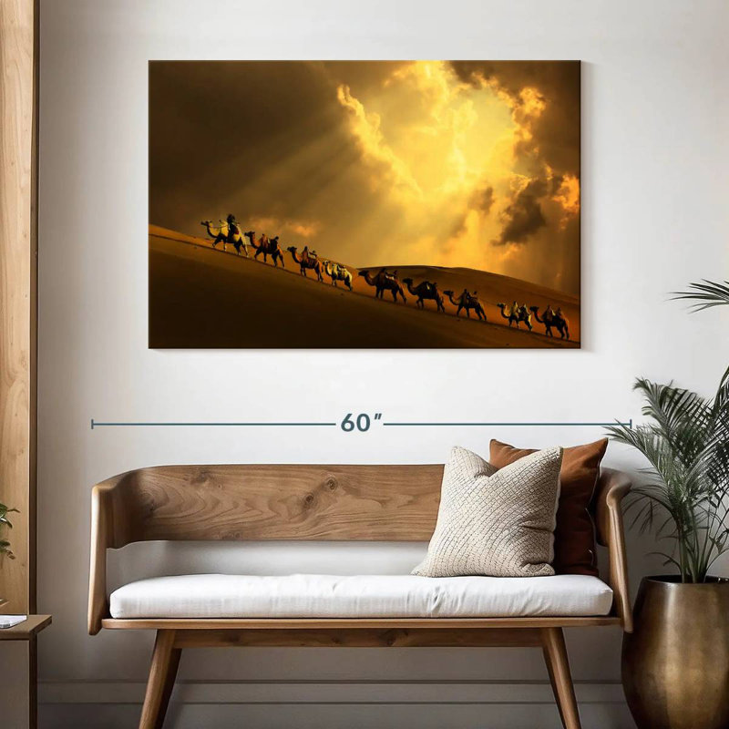 Brampt Camel Caravan Uphill, 32" H x 48" W
