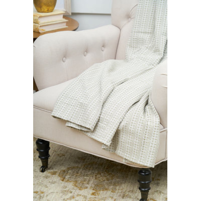 Textured Cotton Waffle Throw