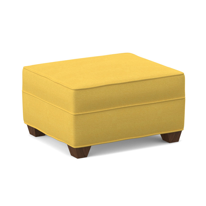 Repose-pieds rectangulaire large de 26 po Phillips, Noyer Montana, Mimosa antique