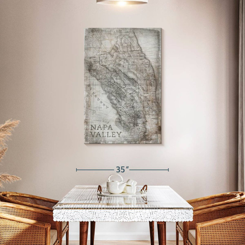 Carte de Napa Valley, H 45 po x l 30 po